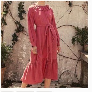 DOEN SILK EVEREST DRESS IN PINK CAMELIA SIZE SMALL